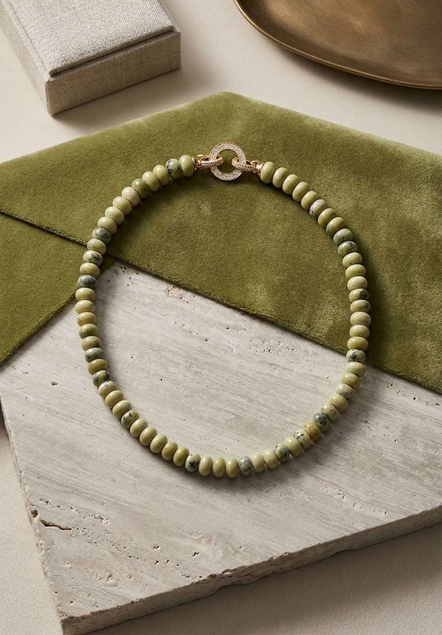 Chetah Jasper Necklace