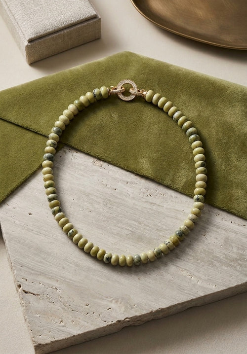 Chetah Jasper Necklace