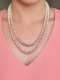 Multi-shades Natural Pearls Necklace