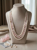 Fresh Water Pearls with Rose Quartz Necklace
