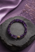 Amethyst with Hematite beads Bracelet