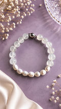 Quartz with Fresh water pearls Bracelet