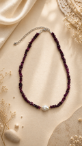 Ruby with Baroque Pearl Necklace