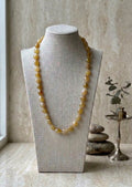 Yellow Agate Opera Necklace